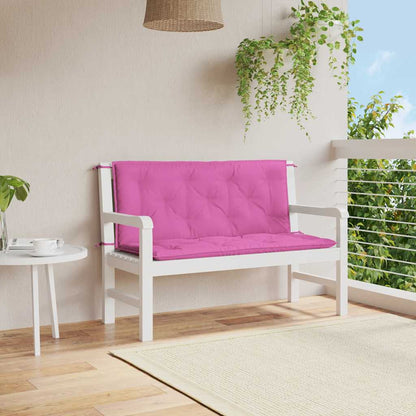 Cuscini per Panca da Giardino 2 pz Rosa 120x50x7 cm in Tessuto