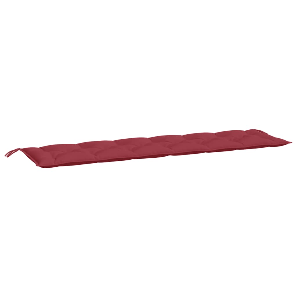 Cuscini per Panca 2 pz Rosso Vino 200x50x7 cm in Tessuto Oxford