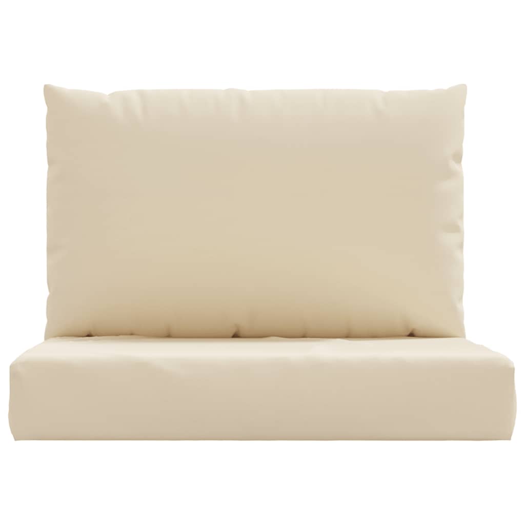 Cuscini per Pallet 2 pz Beige in Tessuto Oxford