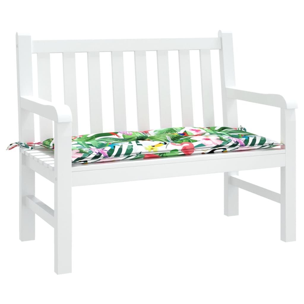 Cuscino per Panca da Giardino Multicolore 110x50x7cm in Tessuto