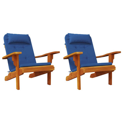 Cuscini per sedie 2 pcs Blu 58 x 77 x 4,5 cm Tessuto Oxford
