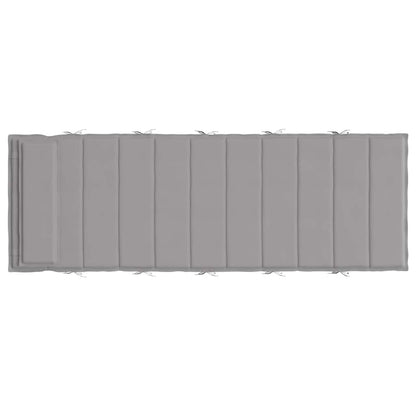 Cuscino per Lettino Grigio 180x60x4 cm in Tessuto Oxford