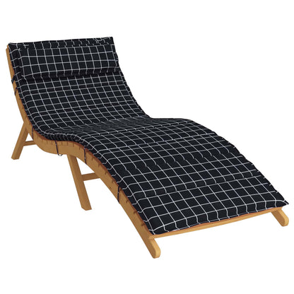 Cuscino per Lounger Sole Nero 178 x 60 x 4 cm Tessuto Oxford