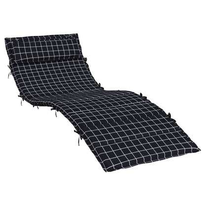Cuscino per Lounger Sole Nero 178 x 60 x 4 cm Tessuto Oxford