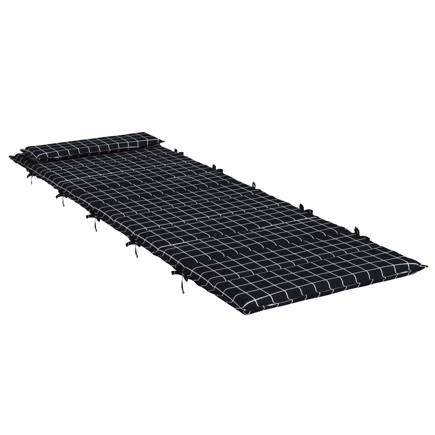 Cuscino per Lounger Sole Nero 178 x 60 x 4 cm Tessuto Oxford