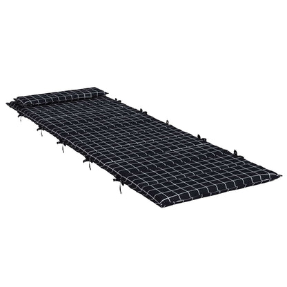 Cuscino per Lounger Sole Nero 178 x 60 x 4 cm Tessuto Oxford