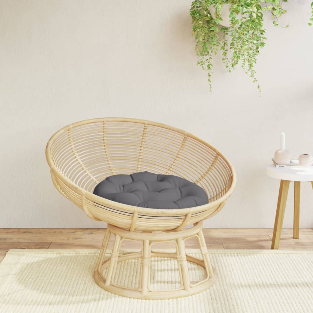 Cuscino Rotondo Antracite Ã˜ 60x11 cm in Tessuto Oxford