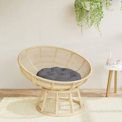Cuscino Rotondo Antracite Ã˜ 60x11 cm in Tessuto Oxford