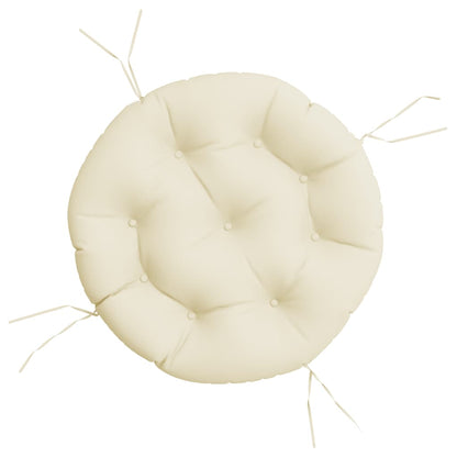 Cuscino Rotondo Crema Ã˜ 60x11 cm in Tessuto Oxford