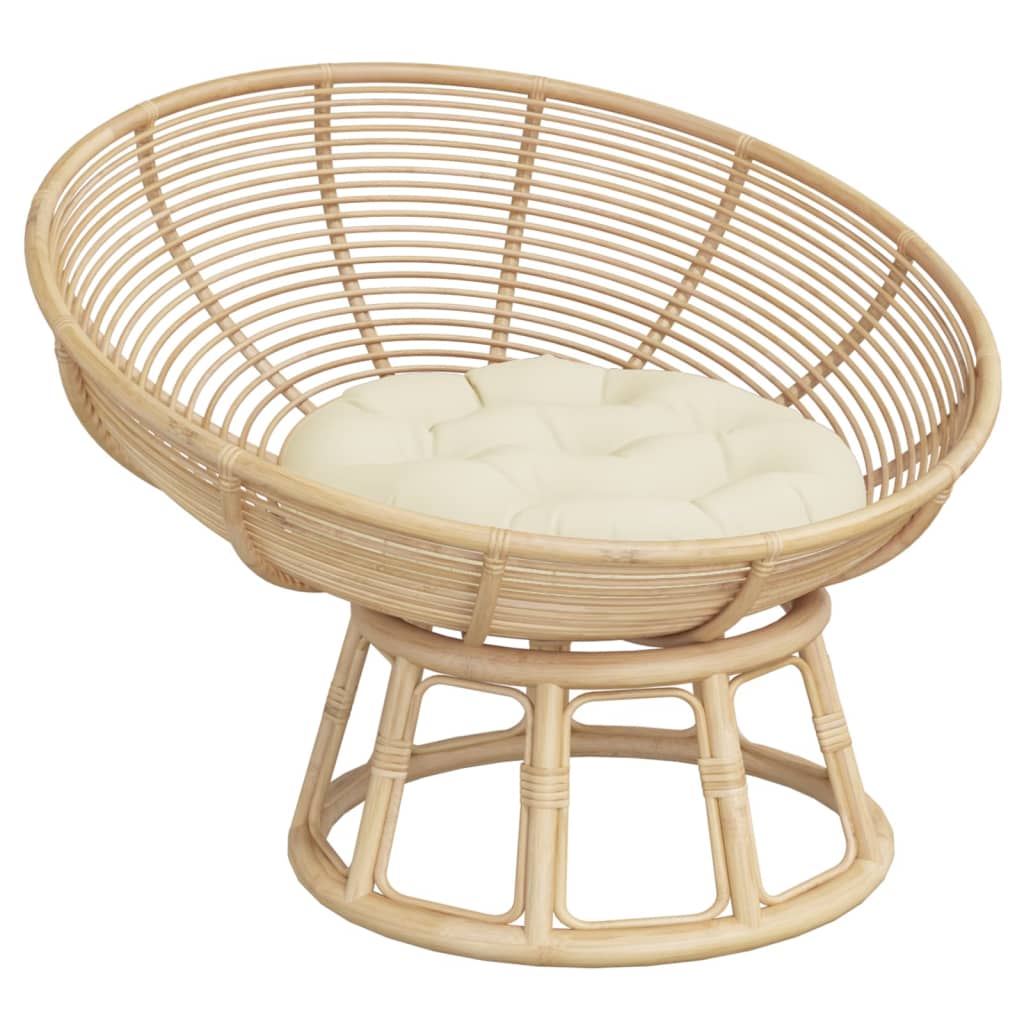 Cuscino Rotondo Crema Ã˜ 60x11 cm in Tessuto Oxford