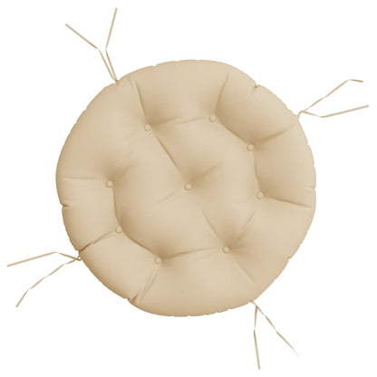 Cuscino Rotondo Beige Ã˜ 60x11 cm in Tessuto Oxford