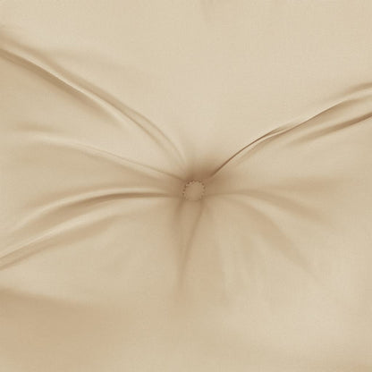 Cuscino Rotondo Beige Ã˜ 60x11 cm in Tessuto Oxford