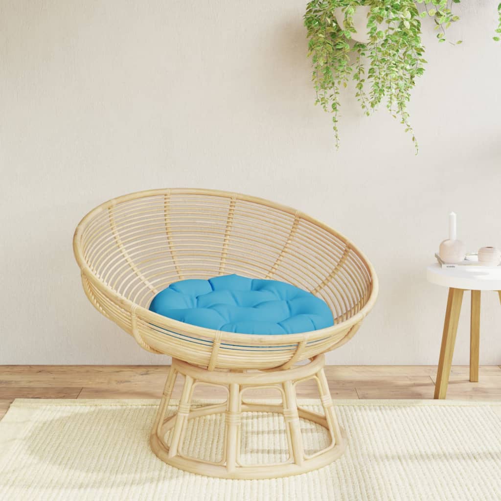 Cuscino Rotondo Blu Chiaro Ã˜ 60x11 cm in Tessuto Oxford