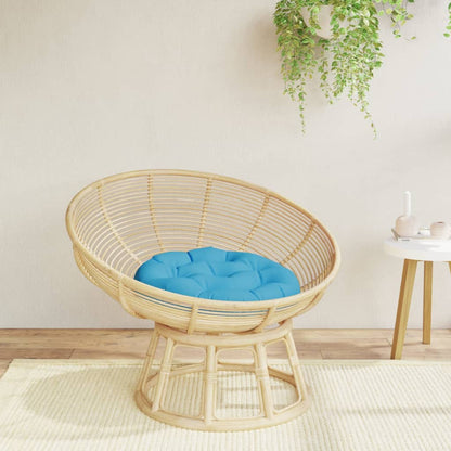 Cuscino Rotondo Blu Chiaro Ã˜ 60x11 cm in Tessuto Oxford
