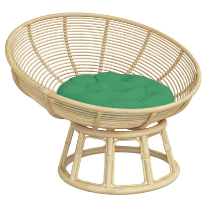 Cuscino Rotondo Verde Ã˜ 60x11 cm in Tessuto Oxford