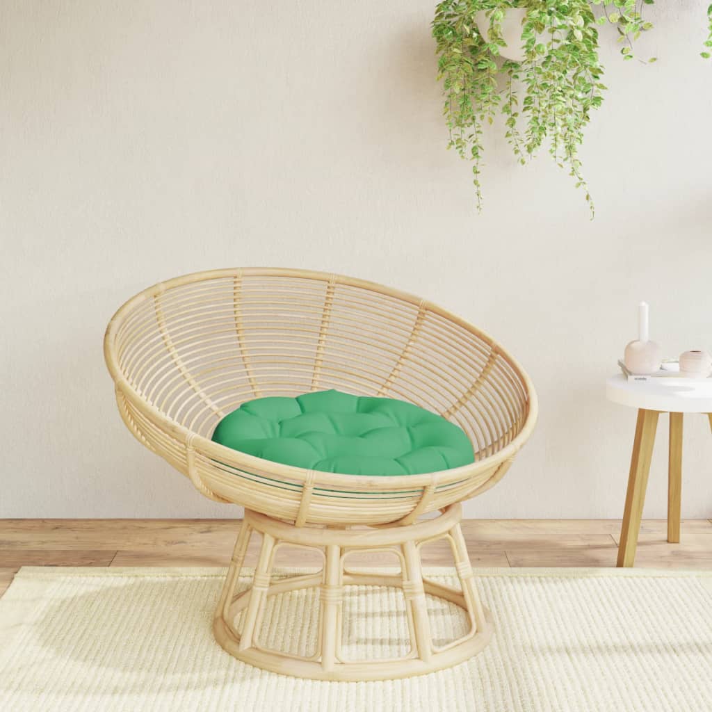 Cuscino Rotondo Verde Ã˜ 60x11 cm in Tessuto Oxford
