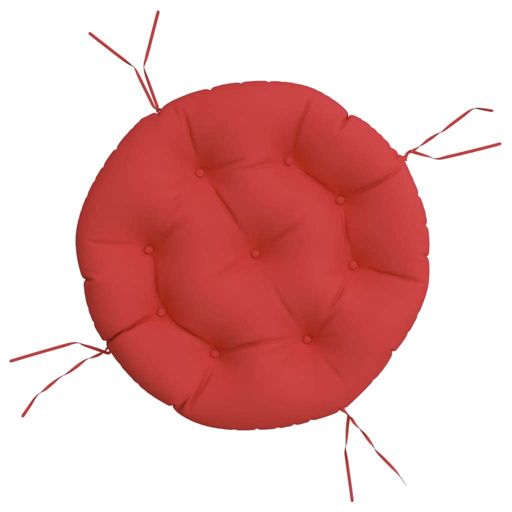 Cuscino Rotondo Rosso Ã˜ 60x11 cm in Tessuto Oxford
