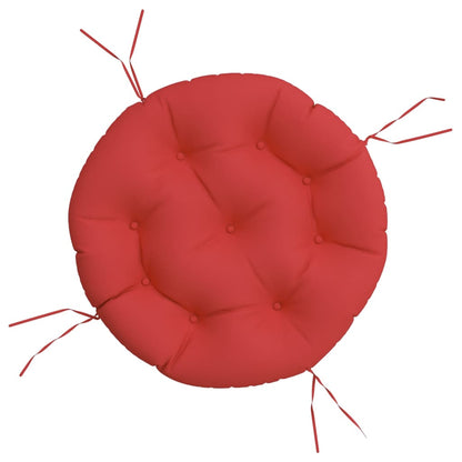 Cuscino Rotondo Rosso Ã˜ 60x11 cm in Tessuto Oxford