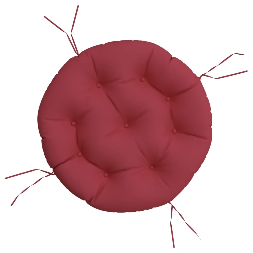 Cuscino Rotondo Rosso Vino Ã˜ 60x11 cm in Tessuto Oxford