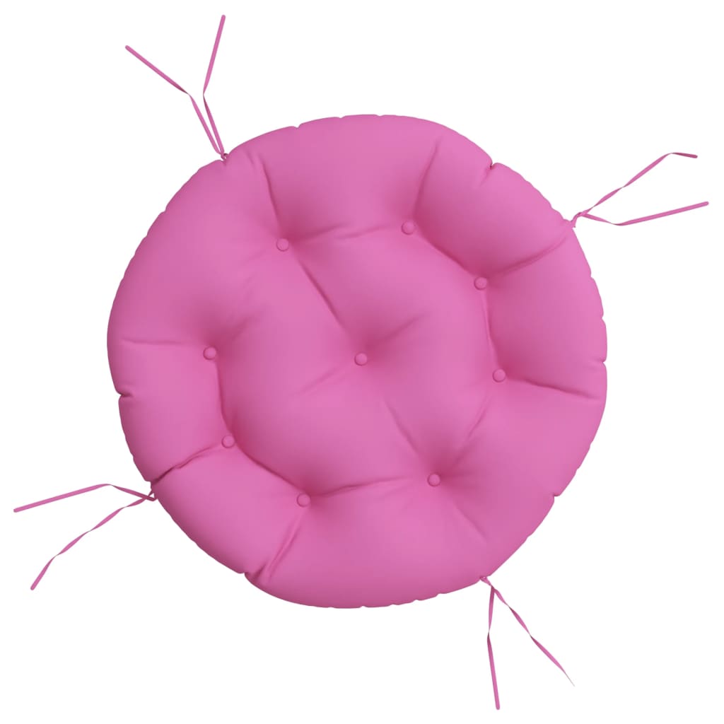 Cuscino Rotondo Rosa Ã˜ 60x11 cm in Tessuto Oxford