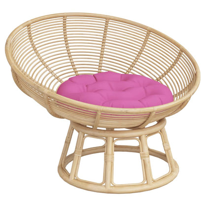 Cuscino Rotondo Rosa Ã˜ 60x11 cm in Tessuto Oxford