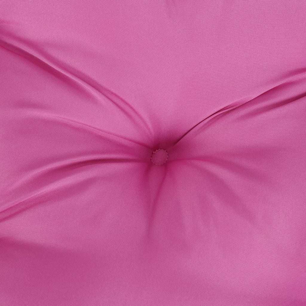 Cuscino Rotondo Rosa Ã˜ 60x11 cm in Tessuto Oxford