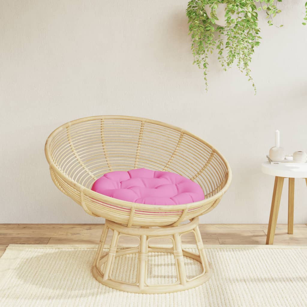Cuscino Rotondo Rosa Ã˜ 60x11 cm in Tessuto Oxford