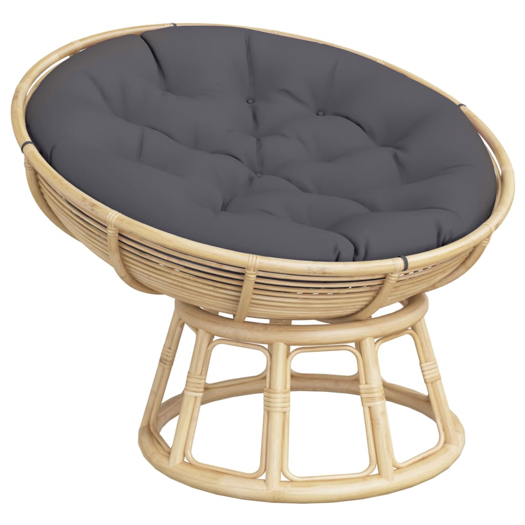 Cuscino Rotondo Antracite Ã˜ 100x11 cm in Tessuto Oxford