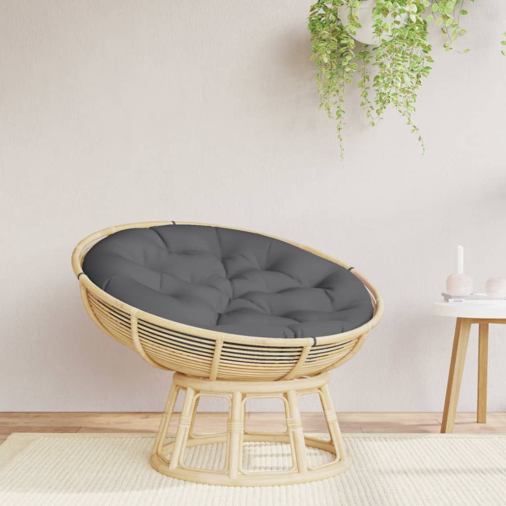 Cuscino Rotondo Antracite Ã˜ 100x11 cm in Tessuto Oxford