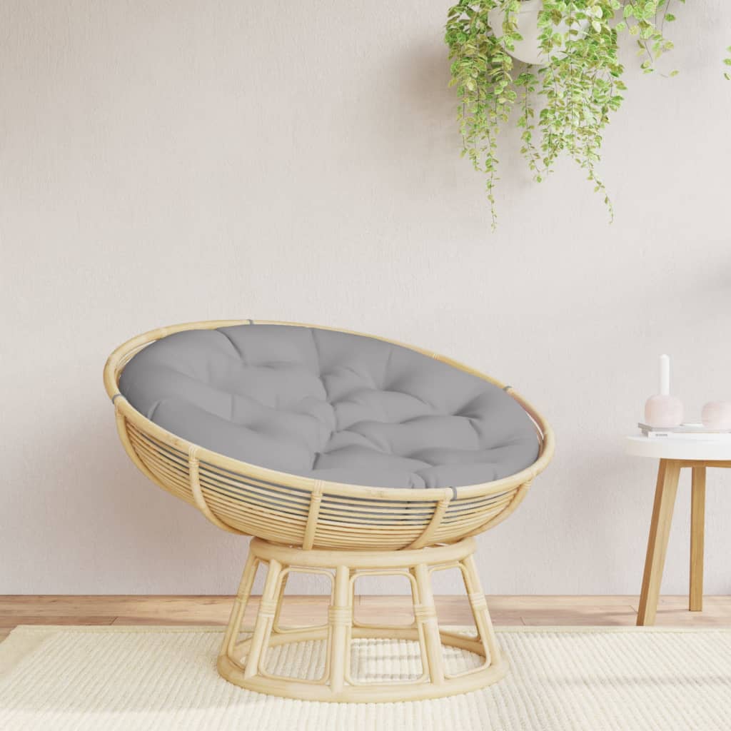 Cuscino Rotondo Grigio Ã˜ 100x11 cm in Tessuto Oxford