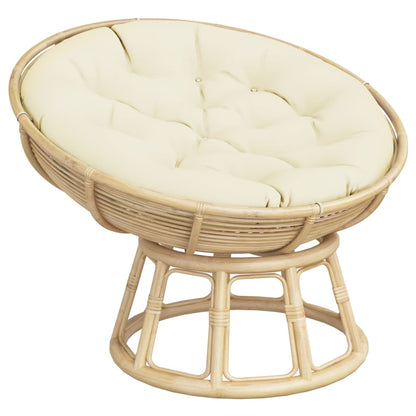 Cuscino Rotondo Crema Ã˜ 100x11 cm in Tessuto Oxford