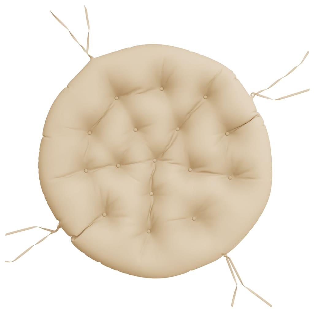 Cuscino Rotondo Beige Ã˜ 100x11 cm in Tessuto Oxford