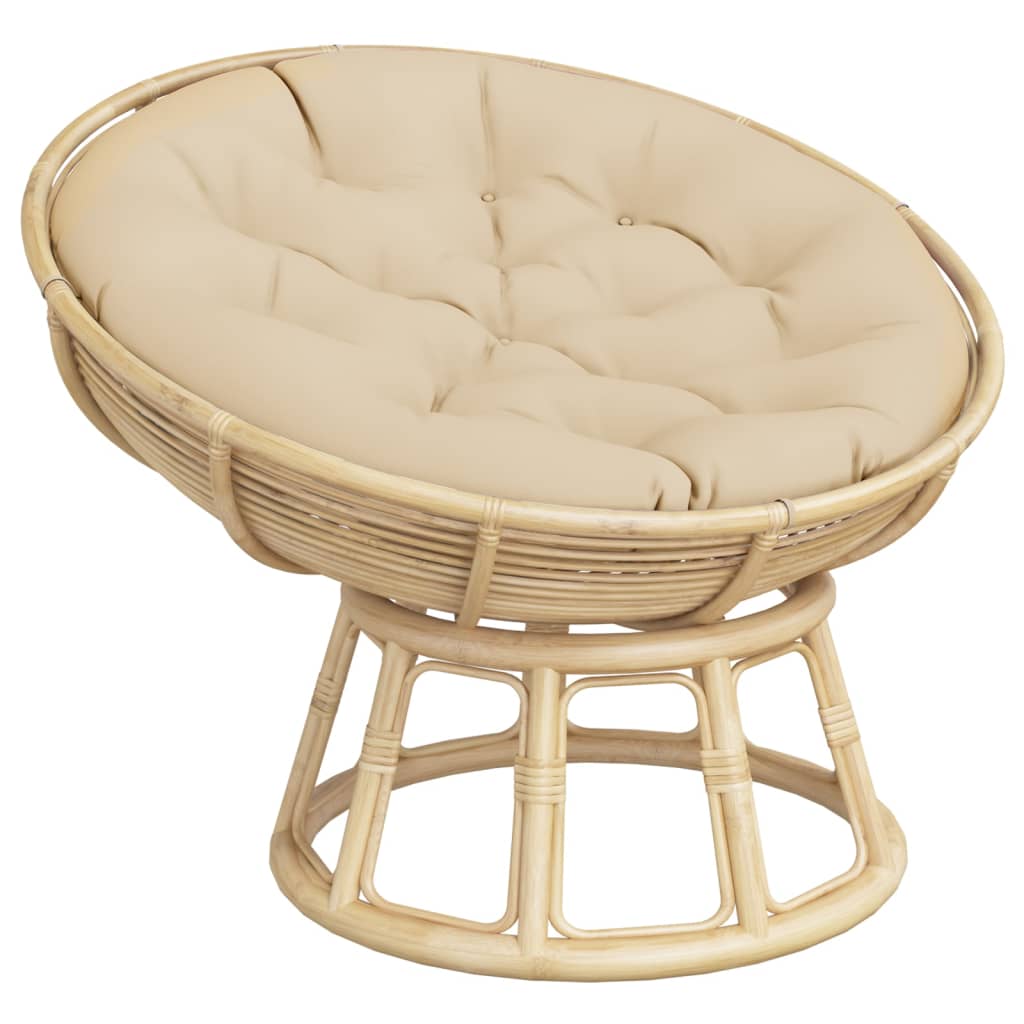 Cuscino Rotondo Beige Ã˜ 100x11 cm in Tessuto Oxford