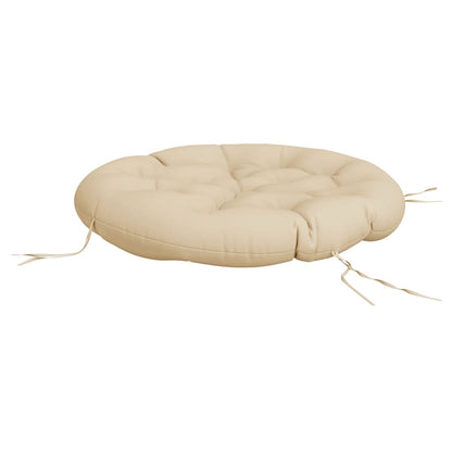 Cuscino Rotondo Beige Ã˜ 100x11 cm in Tessuto Oxford