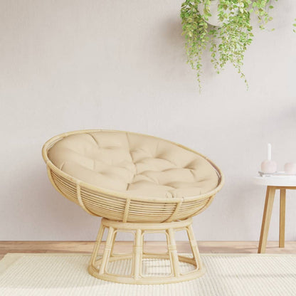 Cuscino Rotondo Beige Ã˜ 100x11 cm in Tessuto Oxford