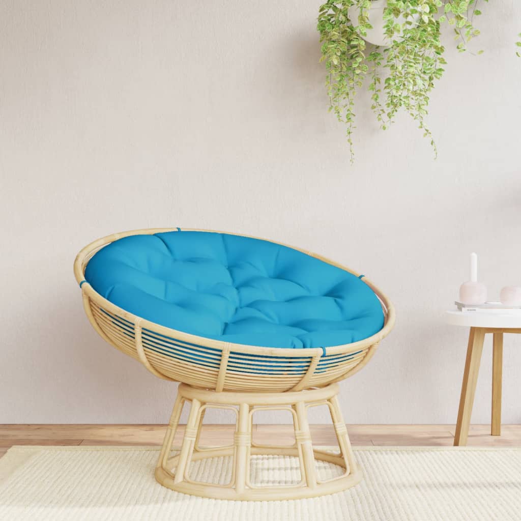 Cuscino Rotondo Blu Chiaro Ã˜ 100x11 cm in Tessuto Oxford