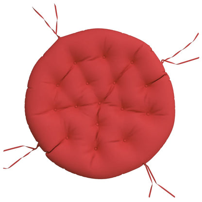 Cuscino Rotondo Rosso Ã˜ 100x11 cm in Tessuto Oxford