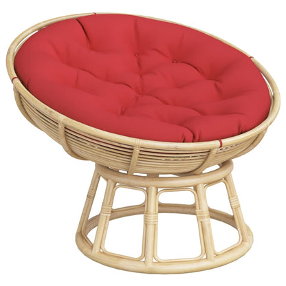 Cuscino Rotondo Rosso Ã˜ 100x11 cm in Tessuto Oxford