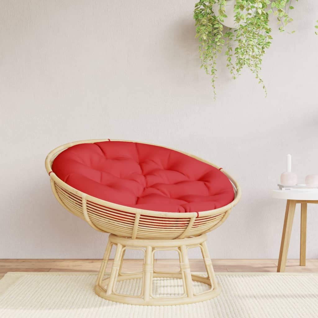 Cuscino Rotondo Rosso Ã˜ 100x11 cm in Tessuto Oxford