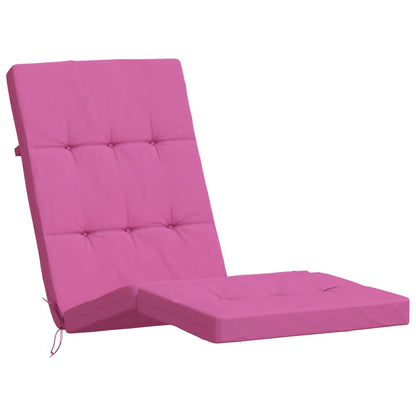 Cuscini per Sedia a Sdraio 2 pz Rosa in Tessuto Oxford