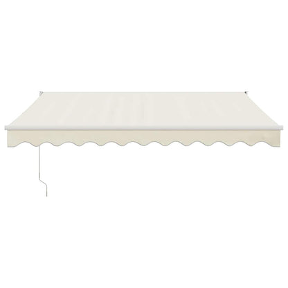 Tenda da Sole Retrattile Crema 3x2,5 m in Tessuto e Alluminio