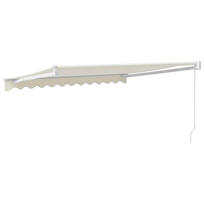 Tenda da Sole Retrattile Crema 3x2,5 m in Tessuto e Alluminio