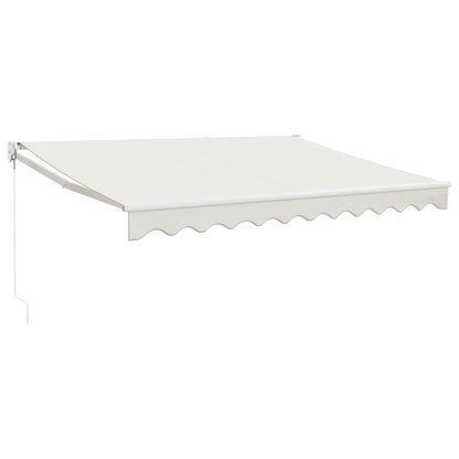 Tenda da Sole Retrattile Crema 3,5x2,5 m in Tessuto e Alluminio