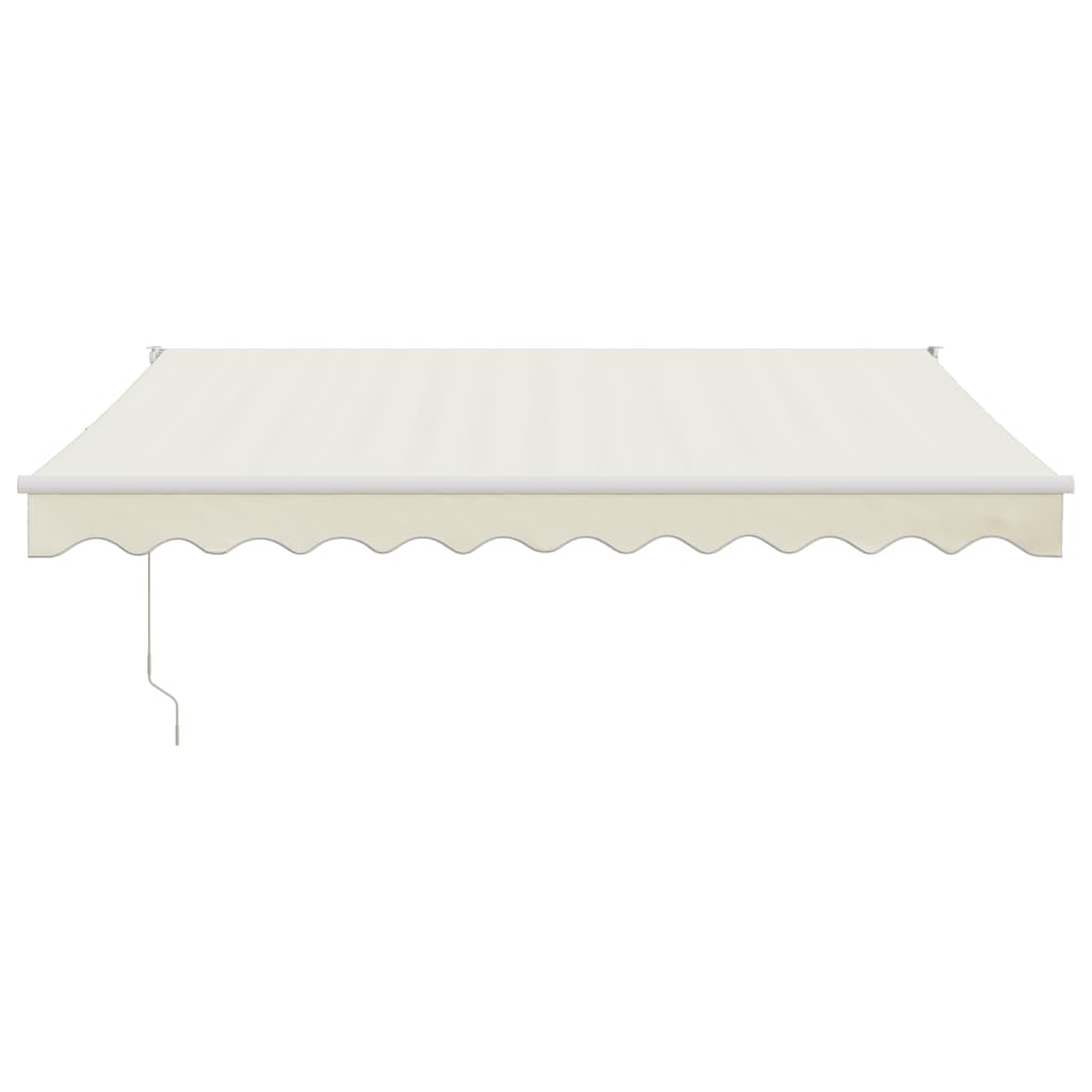 Tenda da Sole Retrattile Crema 3,5x2,5 m in Tessuto e Alluminio