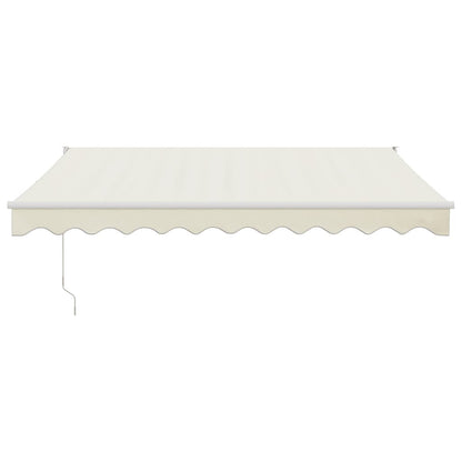 Tenda da Sole Retrattile Crema 3,5x2,5 m in Tessuto e Alluminio