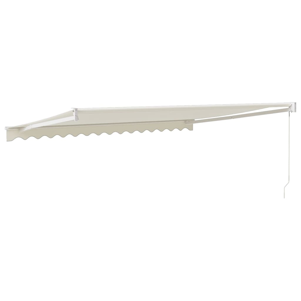 Tenda da Sole Retrattile Crema 4,5x3 m in Tessuto e Alluminio