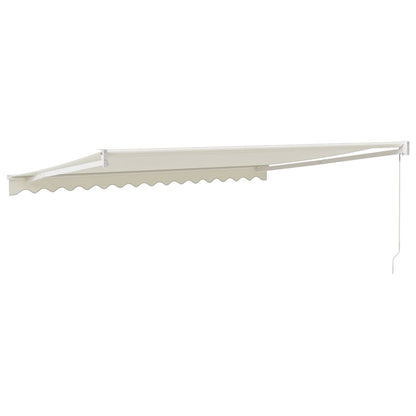 Tenda da Sole Retrattile Crema 4,5x3 m in Tessuto e Alluminio