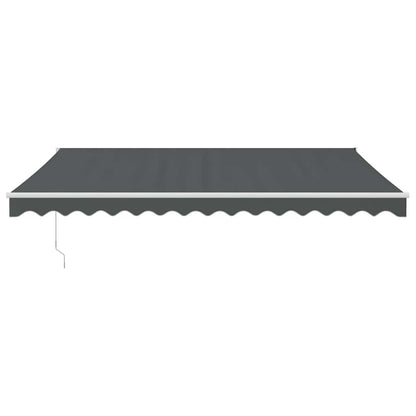 Tenda da Sole Retrattile Antracite 4,5x3 m Tessuto e Alluminio