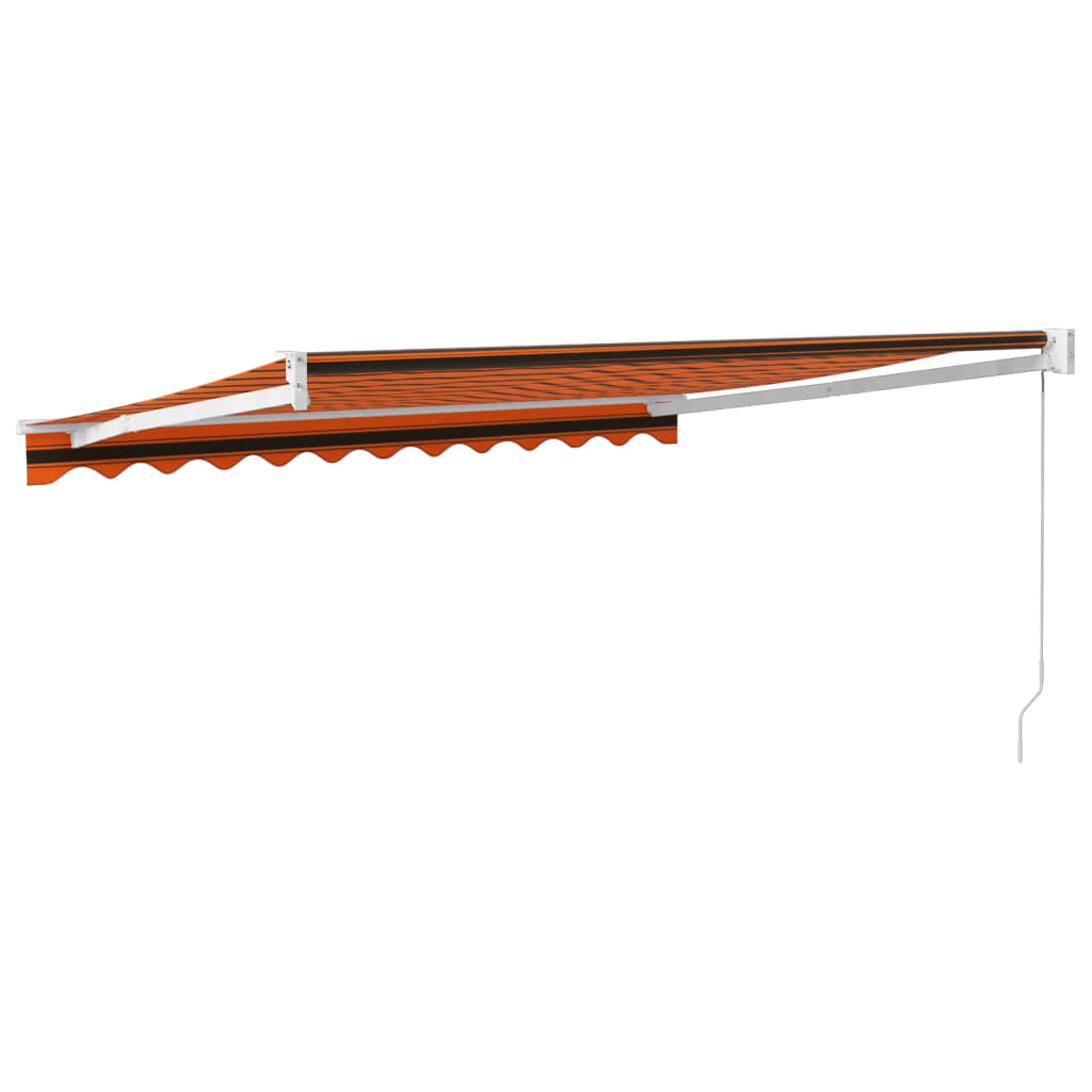 Tenda Retrattile Arancione e Marrone 3x2,5m Tessuto e Alluminio