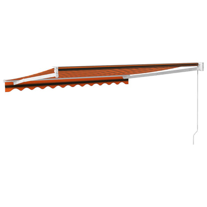 Tenda Retrattile Arancione Marrone 3,5x2,5m Tessuto e Alluminio